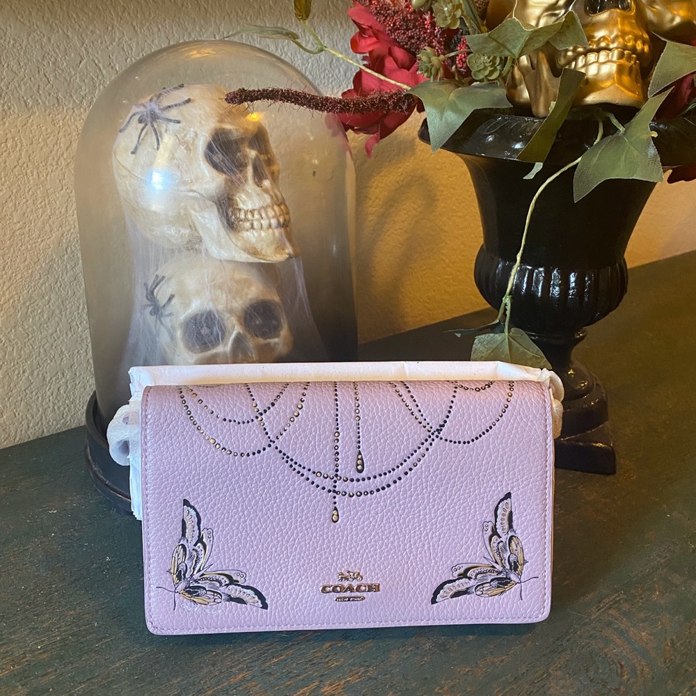 NEW SOLD OUT Coach Chelsea Champlain tattoo wallet/crossbody/clutch